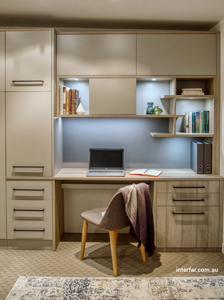 Home Offices Interfar Residential, Custom Office Cabinets Perth
